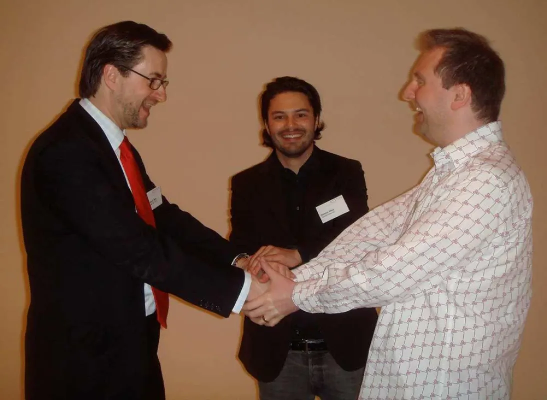 V.l.: Dr. Nikolai Behr (Vorsitzender der CTVA), Dominik Stibal (Condor Films), Thomas Gabathuler (Solutionpark)