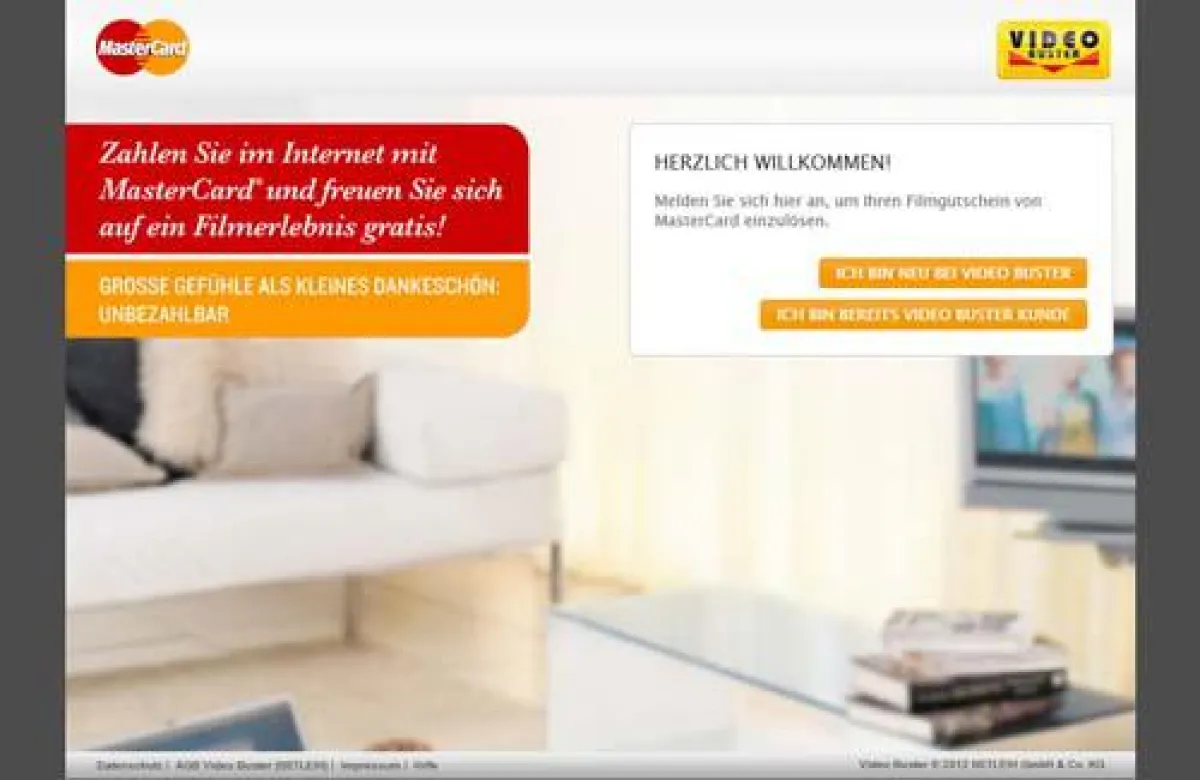 MasterCard lässt bei Video Buster ausleihen