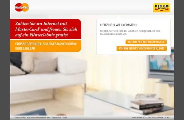 Bewährte Kooperation: MasterCard setzt zum zweiten Mal auf Video Buster Bild: Bewährte Kooperation: MasterCard setzt zum zweiten Mal auf Video Buster