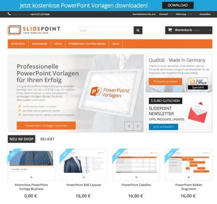 Bild: SlidePoint - ein Onlineshop für professionelle PowerPoint Vorlagen