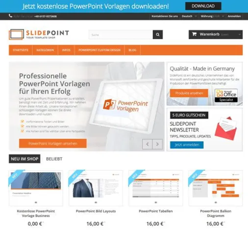 SlidePoint - ein Onlineshop für professionelle PowerPoint Vorlagen Bild: SlidePoint - ein Onlineshop für professionelle PowerPoint Vorlagen
