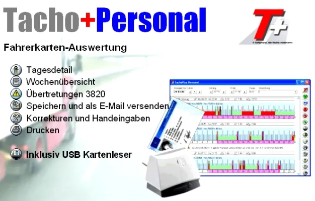 Auswertung digitaler Tachographendaten für Fahrer und Fuhrpark Bild: Auswertung digitaler Tachographendaten für Fahrer und Fuhrpark