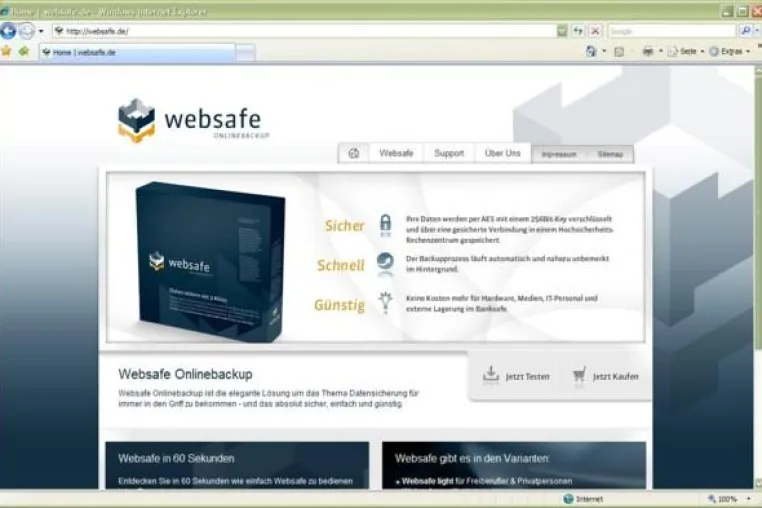 Bild: Websafe - der sichere Tresor für Firmendaten