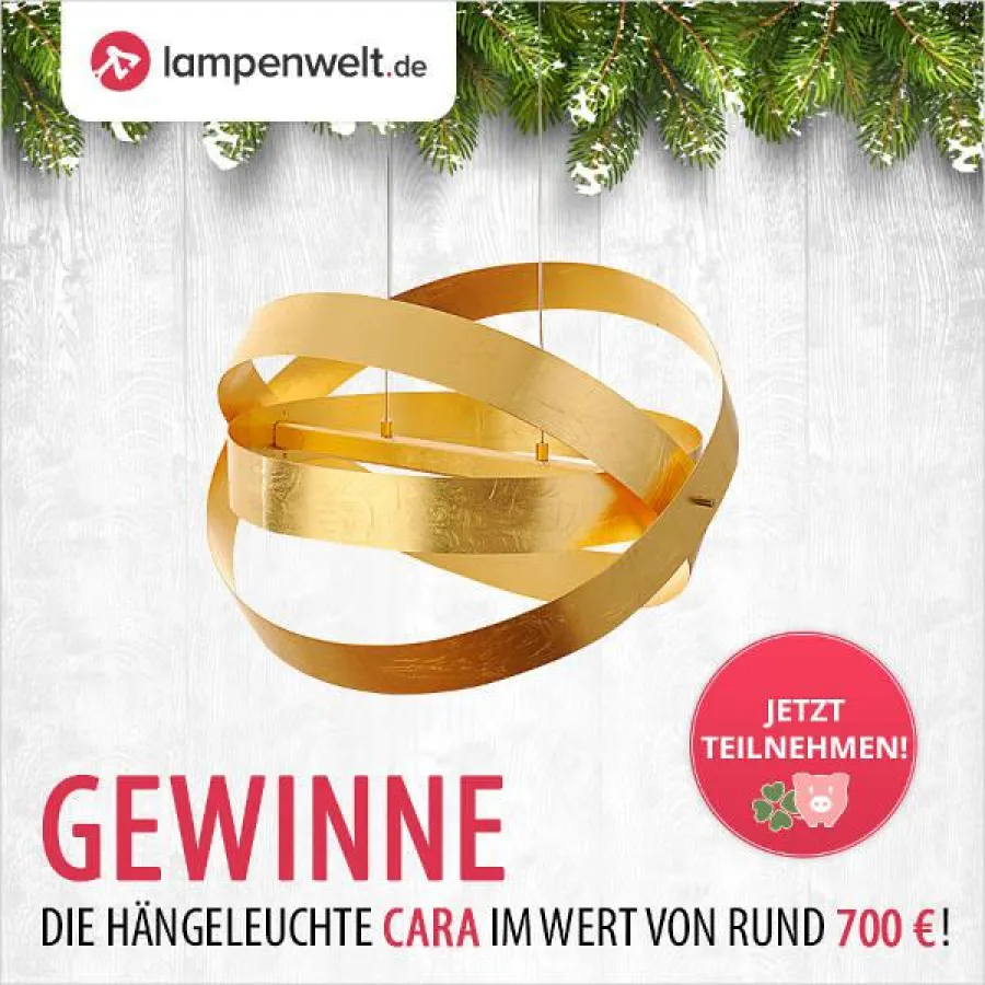 Die Lampenwelt GmbH verlost zu Weihnachten seine Bestseller-Leuchte Cara | © Lampenwelt.de