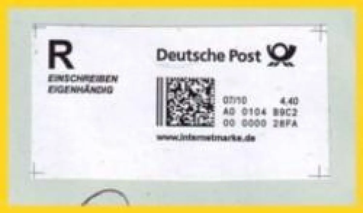 Die neue Einschreib-Internetmarke direkt für den Briefkasten