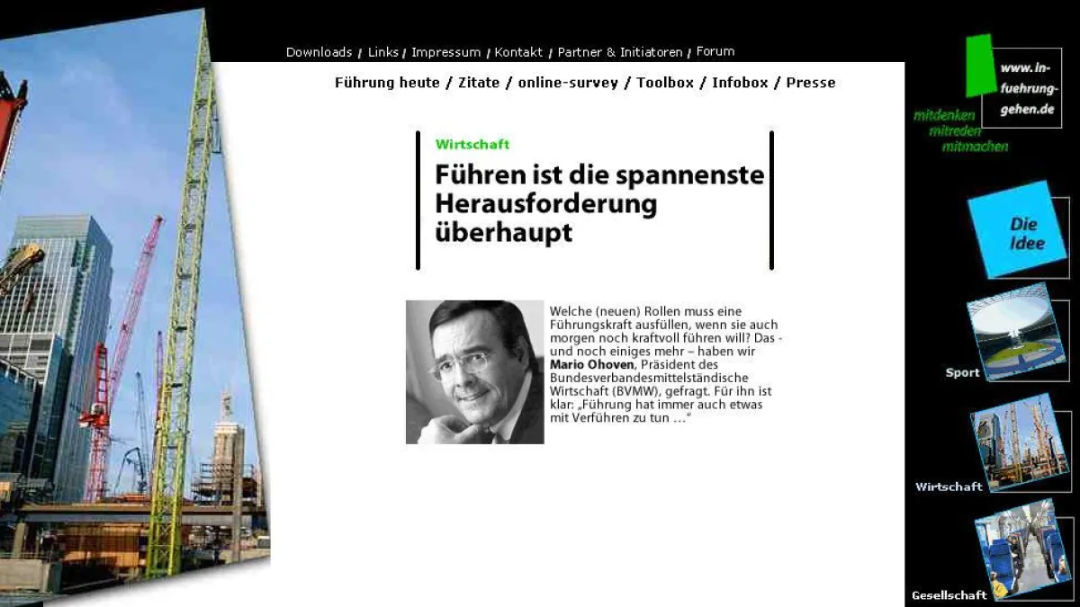 www.in-fuehrung-gehen.de: Das Online-Portal für Führungsideen!