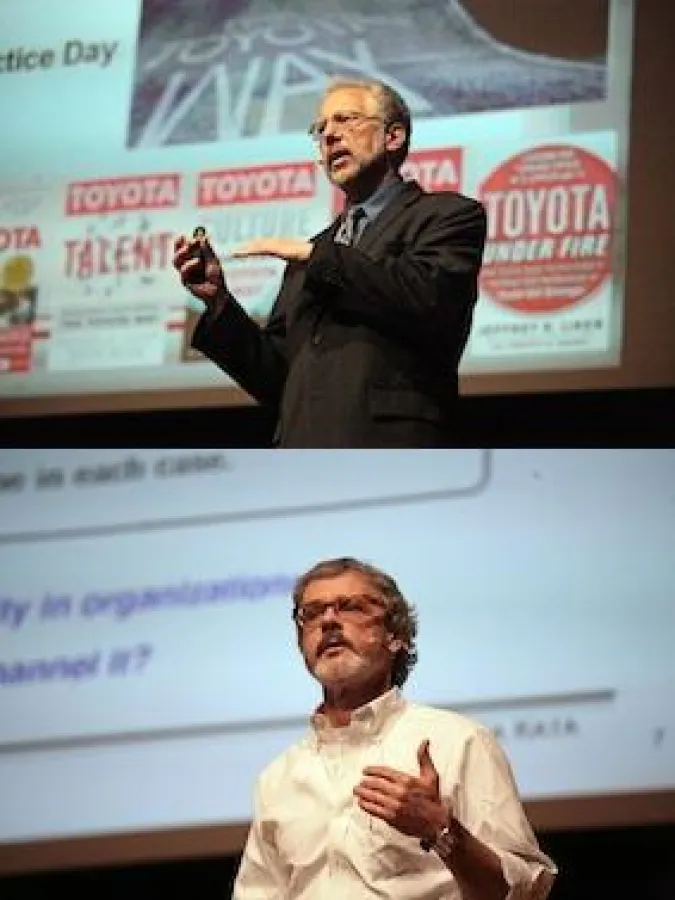 Dr. Jeffrey Liker und Mike Rother auf dem Best Practice Day der Staufen AG