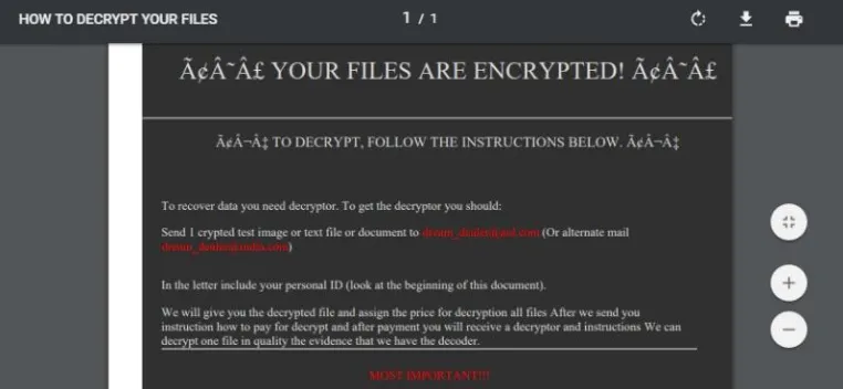 Globeimposter .DREAM Ransomware ist dream_dealer@aol. com malicious Trojan Bild: Globeimposter .DREAM Ransomware ist dream_dealer@aol. com malicious Trojan