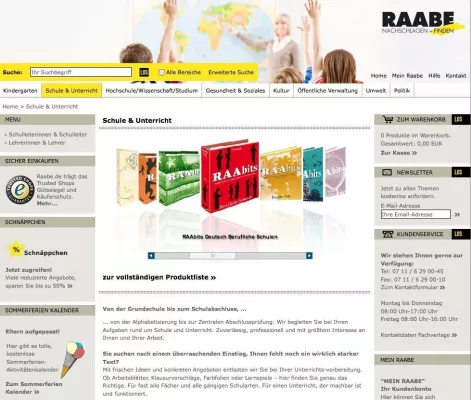 Bild: Raabe.de mit „Trusted Shops“-Zertifikat ausgezeichnet