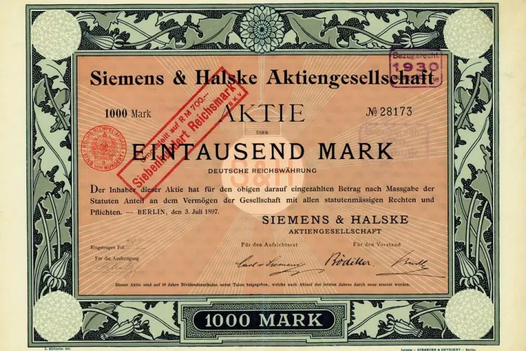 Historische Wertpapiere bei Sammlern und Investoren gefragt Bild: Historische Wertpapiere bei Sammlern und Investoren gefragt