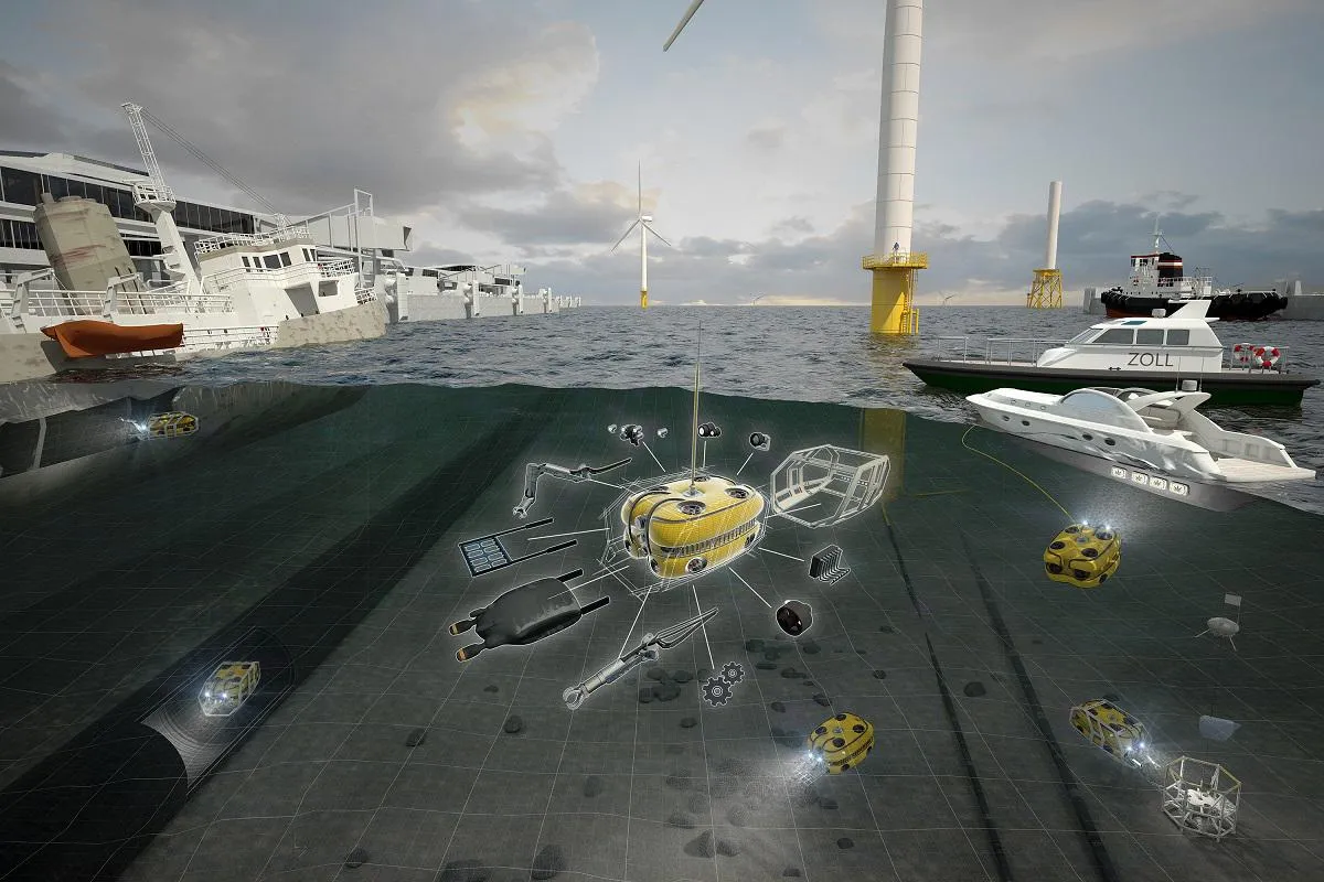 Neues modular aufgebautes Unterwasserfahrzeug vom Fraunhofer IGD mit intelligenter Kamera.