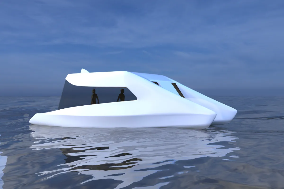 Visualisierung der emissionsfreien, autonom fahrenden Schleiboote