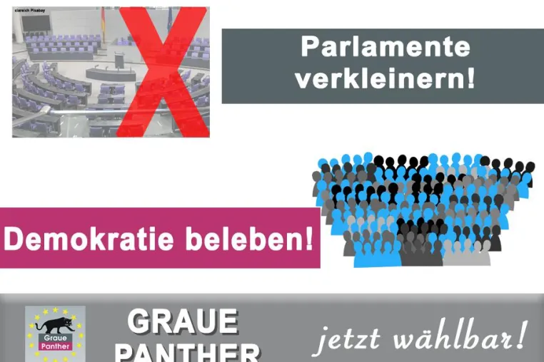 Bild: Graue Panther - Parlamente verkleinern und Demokratie beleben