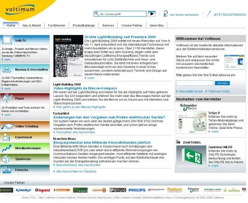 Neugestaltung des Voltimum-Portals Bild: Neugestaltung des Voltimum-Portals