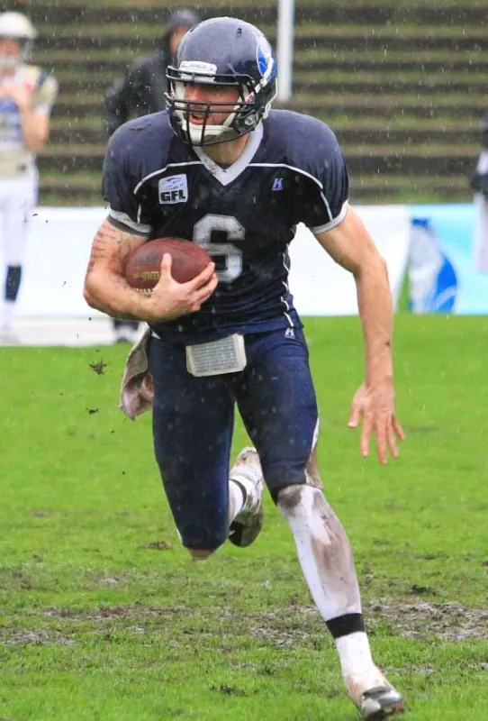 Neu im Devils-Kader: US-Quarterback Brandon Kelsey (23) aus Texas, Copyright: Holger Beck