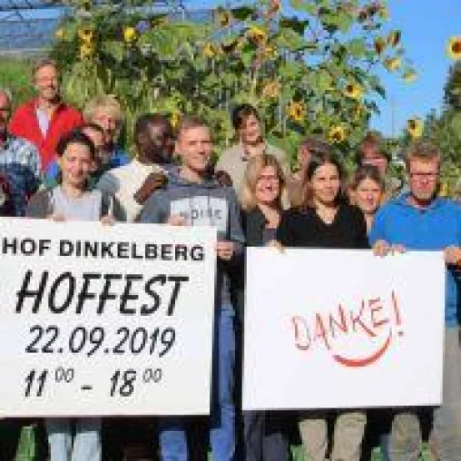 Hoffest Hof Dinkelberg mit Verlosung eines Publikumspreises "Danke 2019" Bild: Hoffest Hof Dinkelberg mit Verlosung eines Publikumspreises "Danke 2019"