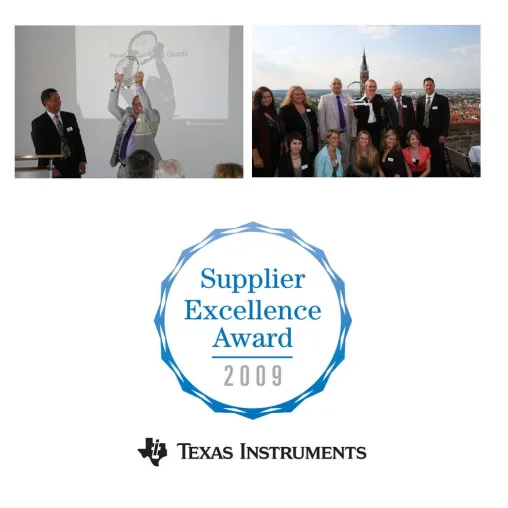 Mit dem TI Supplier Excelence Award 2009 ausgezeichnet Bild: Mit dem TI Supplier Excelence Award 2009 ausgezeichnet