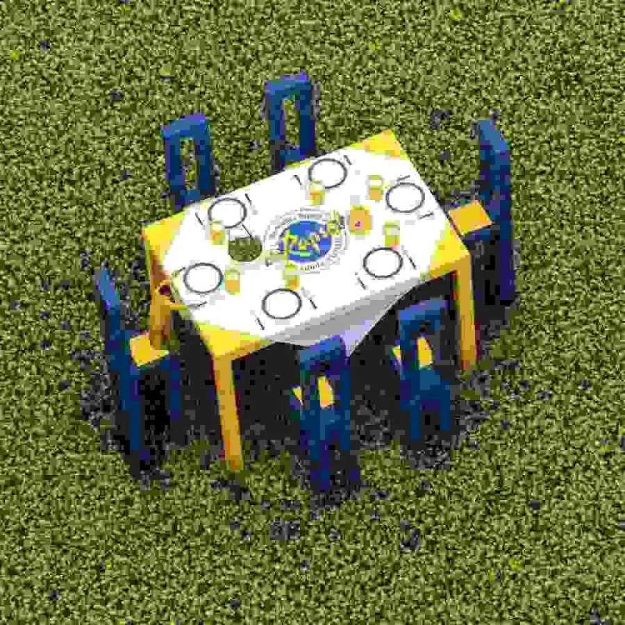 Deutschlands größter Esstisch ist gedeckt