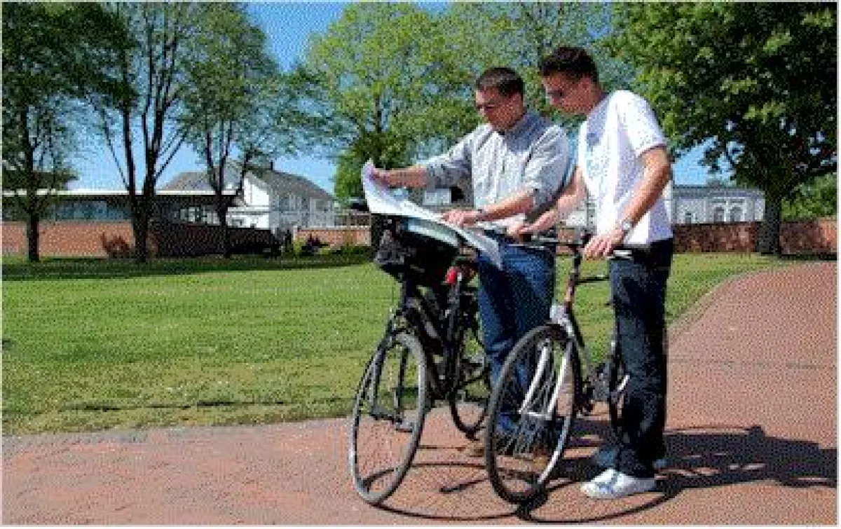 Radfahrer in der Wesermarsch