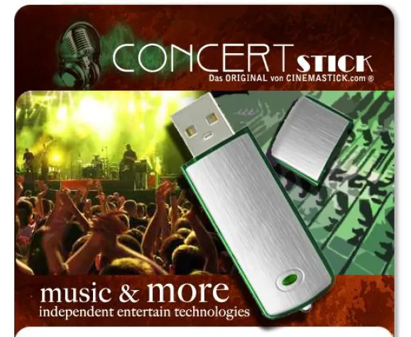 Bild: Der neue "CONCERT USB-STICK" von CINEMASTICK bietet jetzt viel mehr als reine Konzert Livemitschnitte