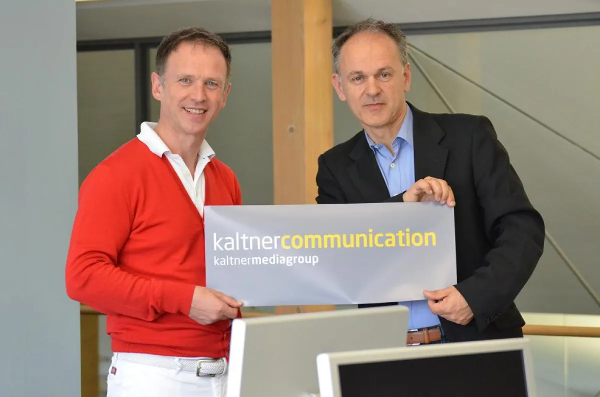 Dieter Kaltner und Thomas Einkammerer präsentieren die Neuausrichtung der kaltner communication