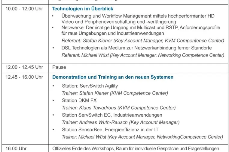 Bild: State-of-the-Art KVM-Technologie auf der kostenlosen Roadshow von Black Box im Juni und Juli 2014