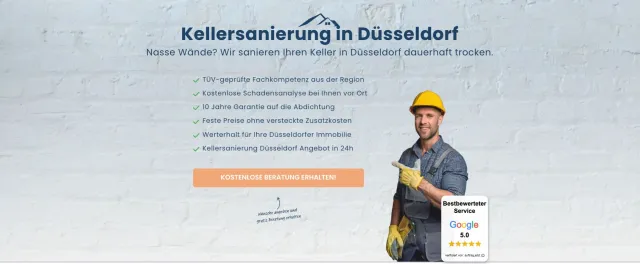 Bild: Kellersanierung Düsseldorf: Spezialist setzt auf TÜV-geprüfte Injektionsverfahren