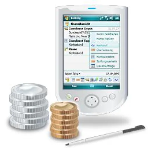 Voll im Trend: Mobile Banking mit Fingerbedienung Bild: Voll im Trend: Mobile Banking mit Fingerbedienung