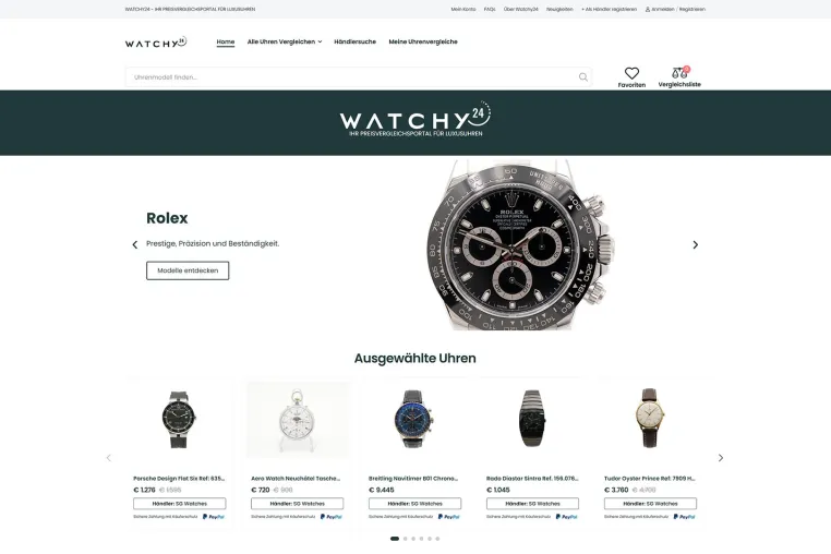 Bild: Luxusuhren online entdecken. Geprüfte Echtheit bei Watchy24