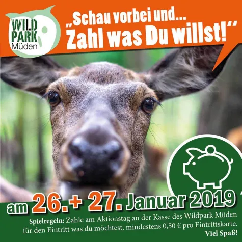 Bild: “Zahl was Du willst” – Aktion im Wildpark Müden