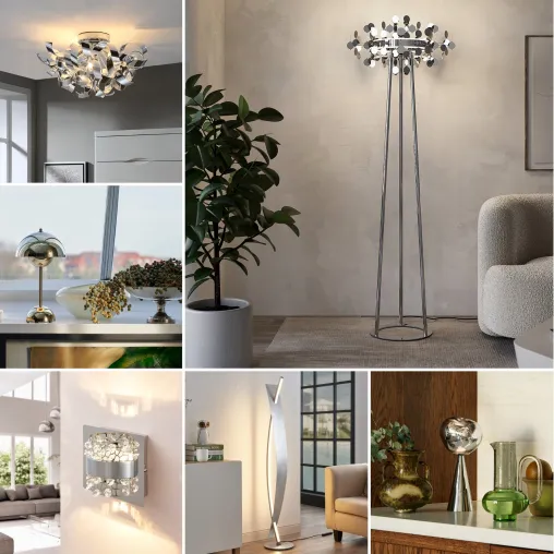 Lichtgenuss mit Chrom: Lampenwelt.de präsentiert Leuchten mit besonderen Reflexionen Bild: Lichtgenuss mit Chrom: Lampenwelt.de präsentiert Leuchten mit besonderen Reflexionen