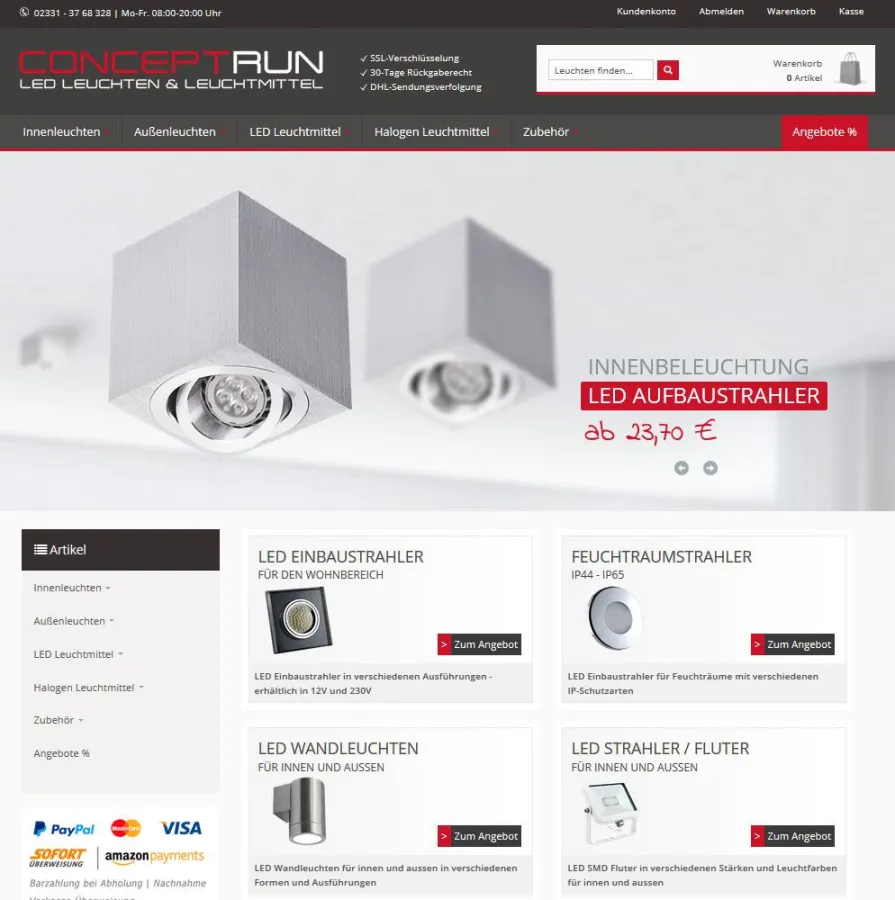 Der neue CONCEPTRUN Onlineshop