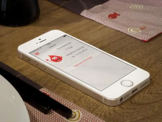 Bild: 14. Juni 2014 Weltblutspendetag - Neue App digitalisiert Blutspendeausweis