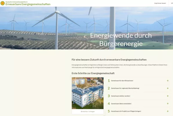 Bild: Deutsche Informationsplattform Erneuerbare Energiegemeinschaften