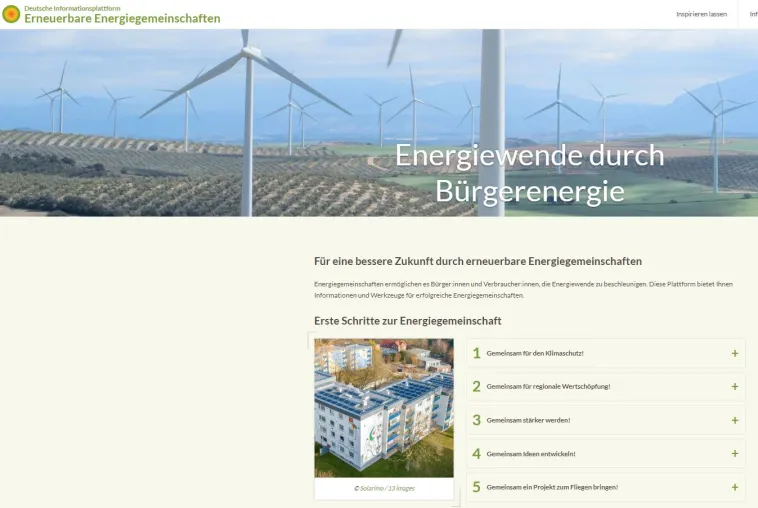 Bild: Deutsche Informationsplattform Erneuerbare Energiegemeinschaften