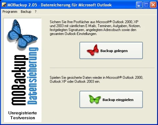 MOBackup: Datensicherung für Outlook Bild: MOBackup: Datensicherung für Outlook