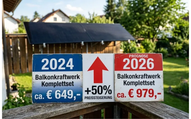 Das Ende der Schnäppchenpreise: Warum Balkonkraftwerke 2026 mehr kosten Bild: Das Ende der Schnäppchenpreise: Warum Balkonkraftwerke 2026 mehr kosten