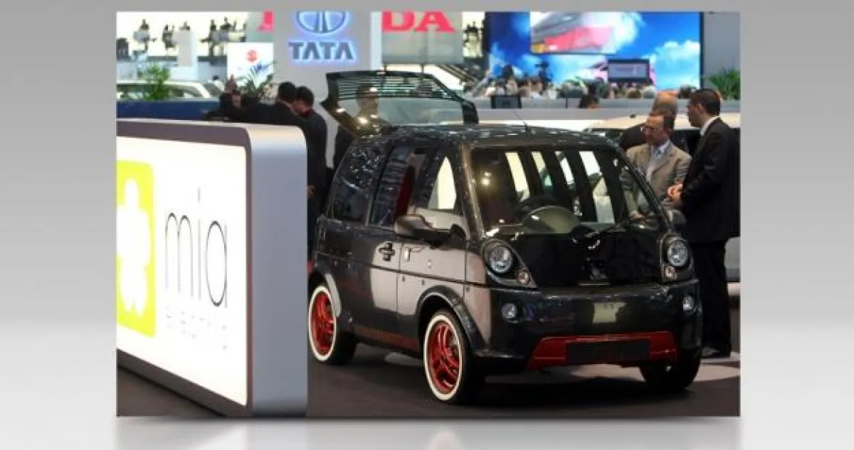 Der Stand von mia electric in Genf