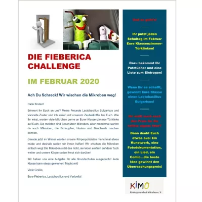 Bild: Münchens Grundschulen wischen die Mikroben weg! Die Fieberica Challenge!