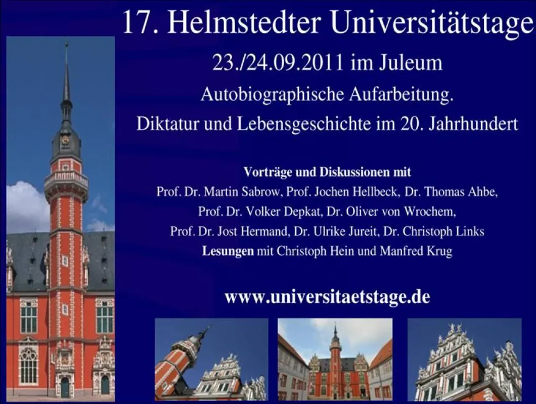 Übersicht Helmstedter Universitätstage 2011