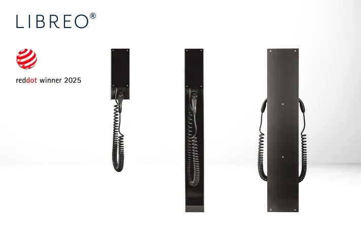 Bild: LIBREO Ladestationen gewinnen Red Dot Design Award 2025