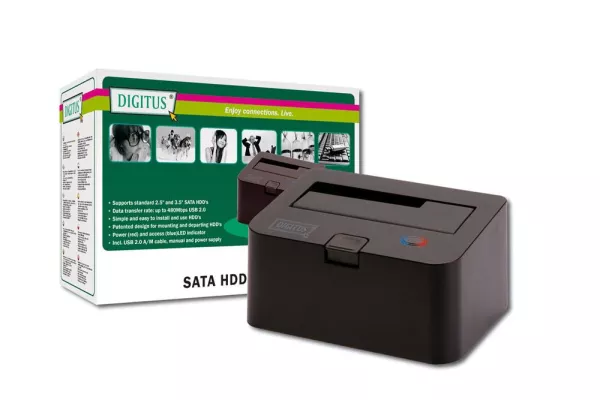 Bild: USB Docking Station für 2,5’’ und 3,5’’ SATA Festplatten von DIGITUS®