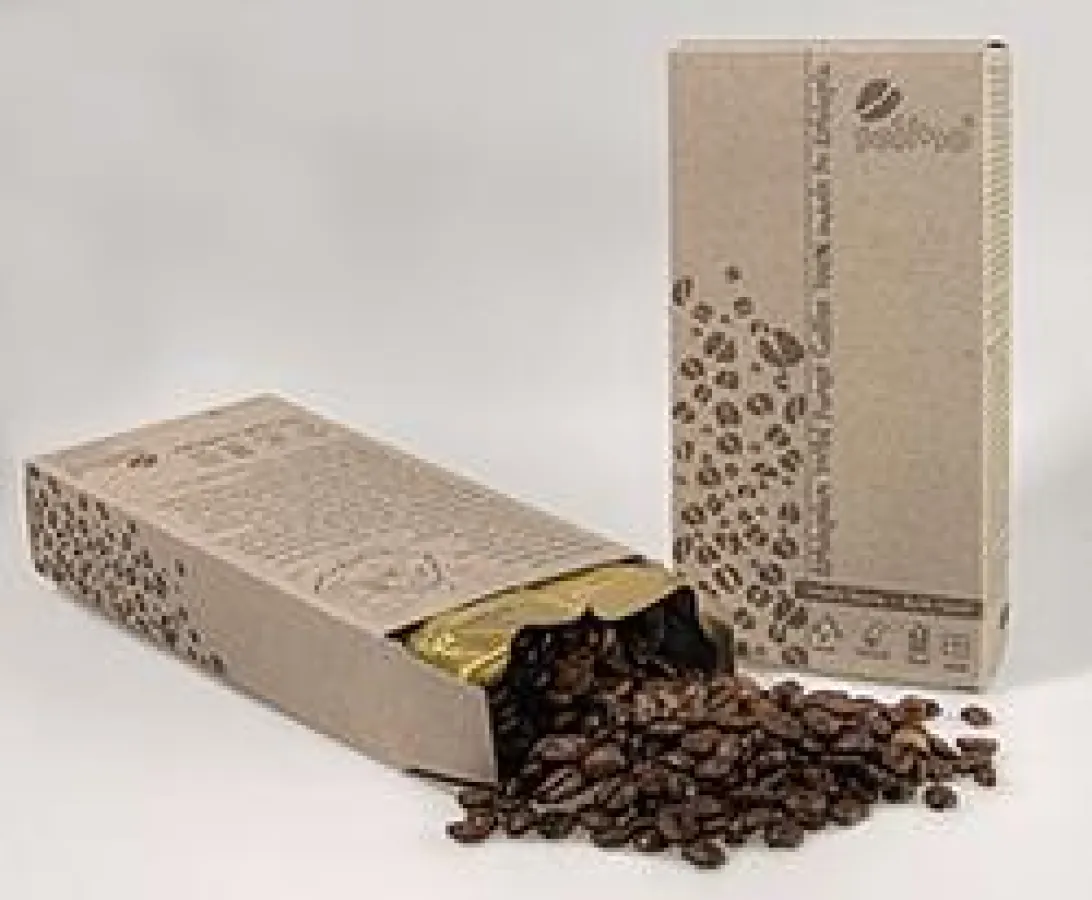 Solino-Kaffee gibt es als ganze Bohne und als gemahlener Kaffee.