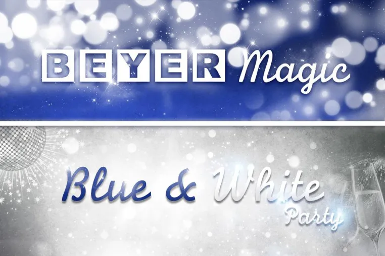 Bild: Blue & White Party zum Jahresauftakt 2019 bei Beyer-Mietservice