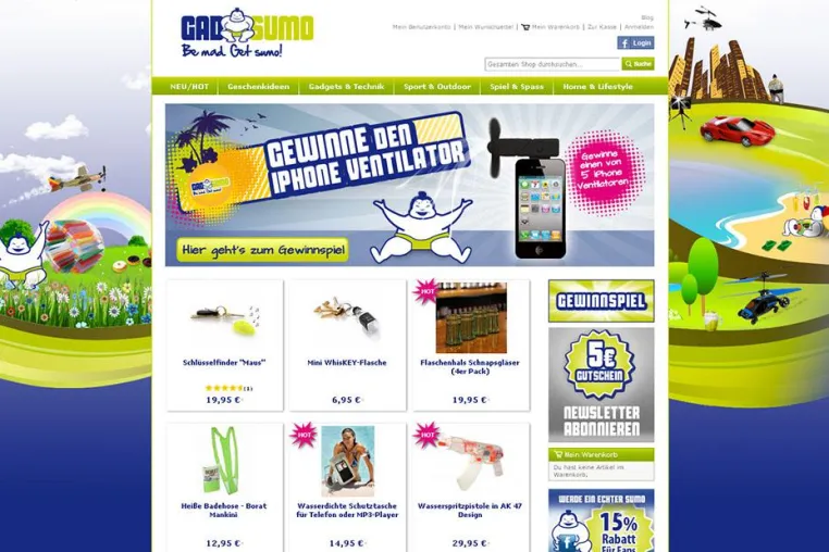Bild: Der Gadsumo Onlineshop verteilt zur Eröffnung reichlich Rabatte