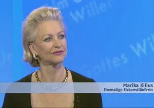 Bild: Bruder Paulus im Gespräch mit Marika Kilius, Sonntag 15.3.09, 8.30 Uhr N24 Ethik Um Gottes Willen