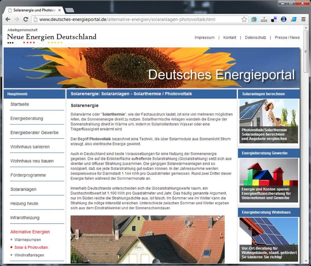 Infos und Tipps zum Thema Photovoltaik und Solaranlagen