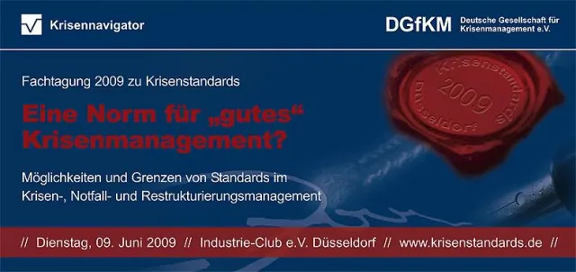 Bild: Deutsche Gesellschaft für Krisenmanagement e.V. stellt Standards für "gutes" Krisenmanagement vor