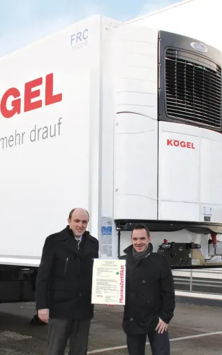 Bild: Zertifizierte Kögel Kühlauflieger für Pharmalogistik