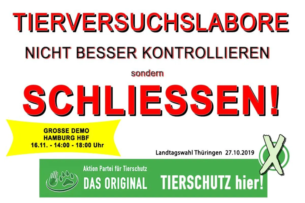 Tierversuchslabore schließen, alle!